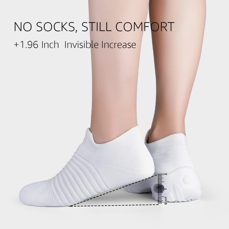HKR Womens Comfortable Nursing Work Shoes Slip On Lightweight Platform Walking Sneakers White 10(ZJW1839baise43) - Image 4